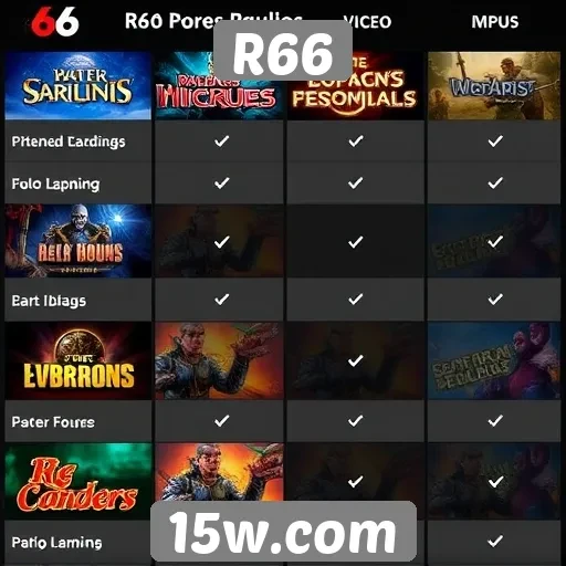 Comparativo entre jogos populares disponíveis no R66